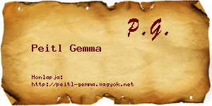 Peitl Gemma névjegykártya
